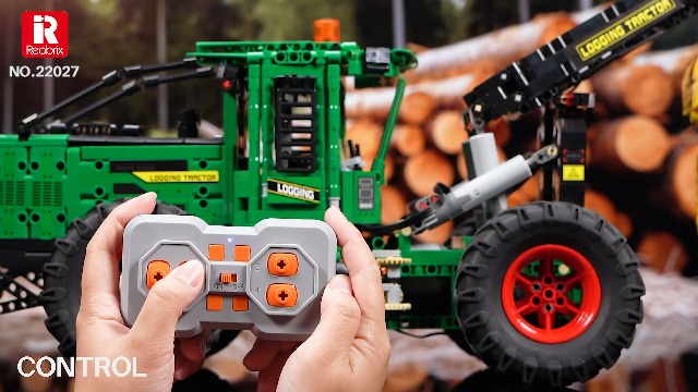 Reobrix Technic 22027 Log Skidder Building Blocks Set, Remote